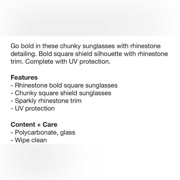 Rhinestone bold light brown square sunglasses - Picture 4 of 4